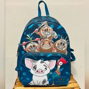 Loungefly Disney Moana Pua, Hei Hei, And Kakamora Mini Backpack ✨Callouts✨